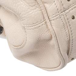 Pre Owned Chloe Cream Leather Paddington Satchel