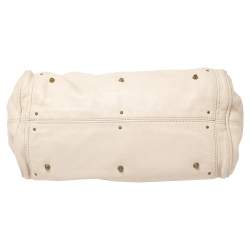 Pre Owned Chloe Cream Leather Paddington Satchel