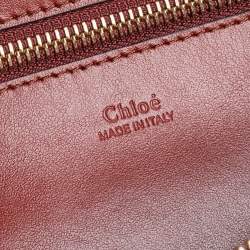 مملوكة مسبقًا Chloe Brown Leather and Suede C Zipped Tote