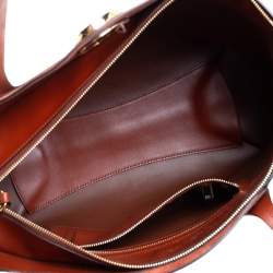 مملوكة مسبقًا Chloe Brown Leather and Suede C Zipped Tote