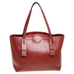 مملوكة مسبقًا Chloe Brown Leather and Suede C Zipped Tote