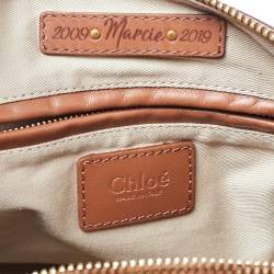 Pre Owned Chloe Brown Leather Medium Fringe Marcie Satchel