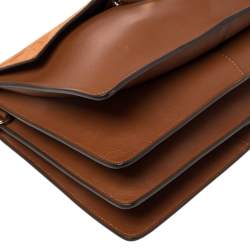 Pre Owned حقيبة كتف كلوي فاي سويدي وجلد بني لون القرفة متوسطة