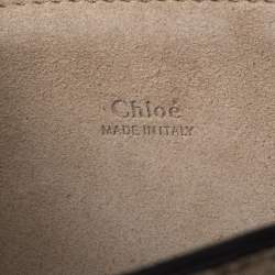 Pre Owned حقيبة كتف كلوي فاي سويدي وجلد بني لون القرفة متوسطة