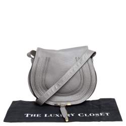 Chloe Taupe Leather Medium Marcie Crossbody Bag