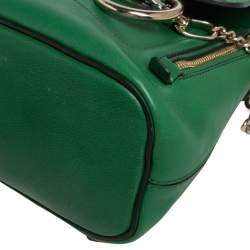 Chloe Green Leather and Suede Mini Faye Daye Backpack