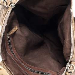 Chloe Dark Beige Lizard Paddington Dome Satchel