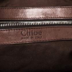 Chloe Dark Beige Lizard Paddington Dome Satchel