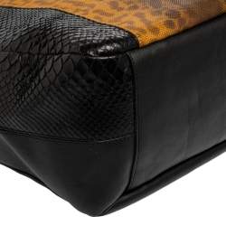 Pre Owned Chloé Multicolor Leather, Python and Snakeskin Patchwork Hobo