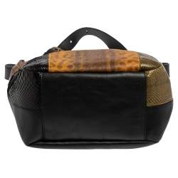 Pre Owned Chloé Multicolor Leather, Python and Snakeskin Patchwork Hobo