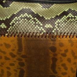 Pre Owned Chloé Multicolor Leather, Python and Snakeskin Patchwork Hobo