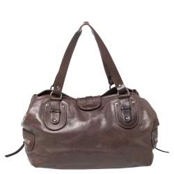 مملوكة مسبقًا Chloe Brown Leather Kerala Satchel