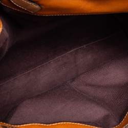 Chloe Tan Leather Braided Handle Convertible Tote 