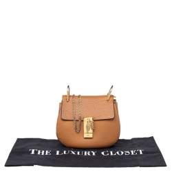 Pre Owned Chloe Brown Leather Drew Shoulder Bag