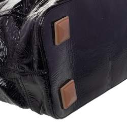 Pre Owned حقيبة يد توتس كلوي اودرا جلد لامع أسود