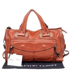 Pre Owned Chloe Brown Leather Tracy Satchel