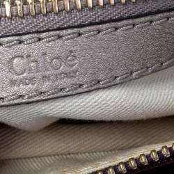 Pre Owned Chloe Burgundy Patent Leather Front Pocket Satchel