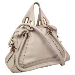 Pre Owned Chloé Beige Leather Medium Paraty Satchel