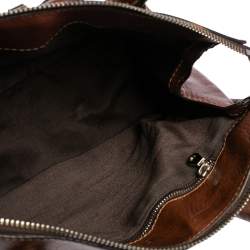 Pre Owned حقيبة كلوي إديث جلد بني