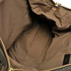 Pre Owned Chloe Black/Gold Textured Leather Side Zipped Satchel