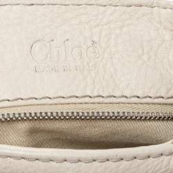 Pre Owned Chloe Cream Leather Medium Paddington Satchel