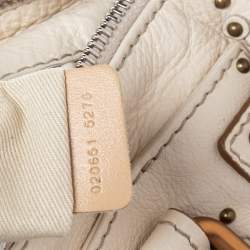 Pre Owned Chloe Cream Leather Medium Paddington Satchel