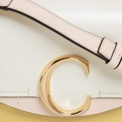 Pre Owned Chloe Multicolor Leather Mini C Double Carry Top Handle Bag