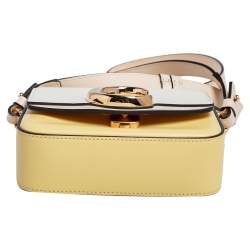 Pre Owned Chloe Multicolor Leather Mini C Double Carry Top Handle Bag