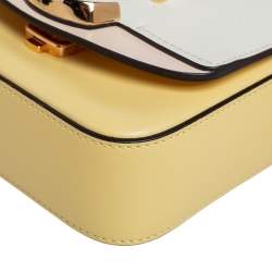 Pre Owned Chloe Multicolor Leather Mini C Double Carry Top Handle Bag