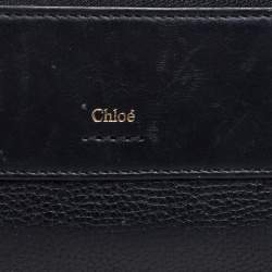 Pre Owned Chloe Black Leather Zip Card Holder