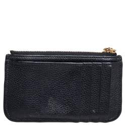 Pre Owned Chloe Black Leather Zip Card Holder