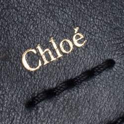 Pre Owned Chloe Black Leather Zip Card Holder