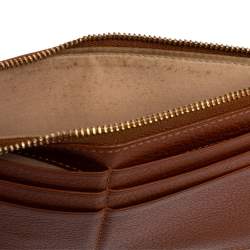 Pre Owned Chloé Brown Leather Zip Card case Wallet