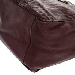 Pre Owned Chloe Burgundy Leather Chain Tote 