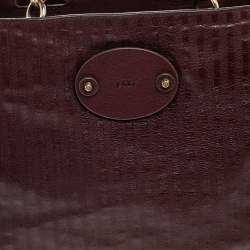 Pre Owned Chloe Burgundy Leather Chain Tote 