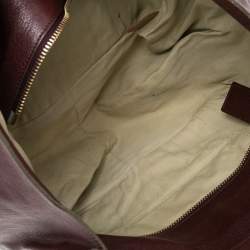 Pre Owned Chloe Burgundy Leather Chain Tote 