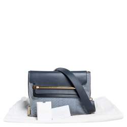 Pre Owned Chloe Tri Color Python And Leather Medium Clare Shoulder Bag