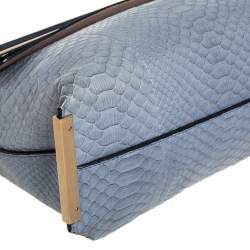 Pre Owned Chloe Tri Color Python And Leather Medium Clare Shoulder Bag