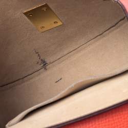 Pre Owned حقيبة كتف كلوي درو جلد برتقالي مرجاني متوسطة