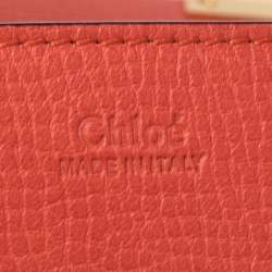 Pre Owned حقيبة كتف كلوي درو جلد برتقالي مرجاني متوسطة