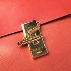 Pre Owned حقيبة كتف كلوي درو جلد برتقالي مرجاني متوسطة