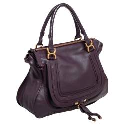 Pre Owned Chloé Burgundy Leather Large Marcie Satchel