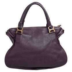 Pre Owned Chloé Burgundy Leather Large Marcie Satchel