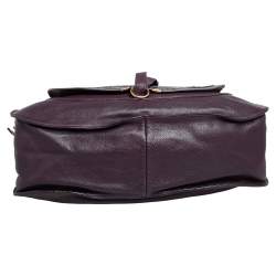 Pre Owned Chloé Burgundy Leather Large Marcie Satchel