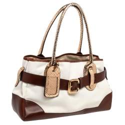 Chloe Multicolor Leather, Canvas and Python Tote