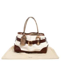 Chloe Multicolor Leather, Canvas and Python Tote