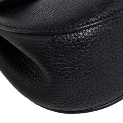 مملوكة مسبقًا Chloe Black Grained Leather Nano Drew Shoulder Bag