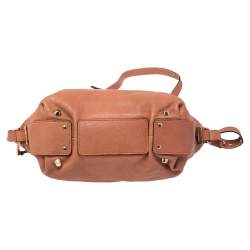 Pre Owned Chloe Brown Leather Medium Angie Satchel