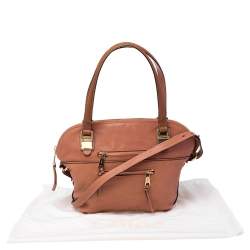 Pre Owned Chloe Brown Leather Medium Angie Satchel