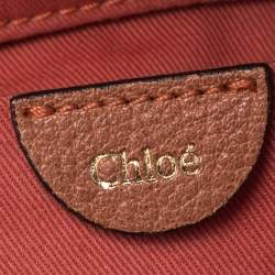 Pre Owned Chloe Brown Leather Medium Angie Satchel